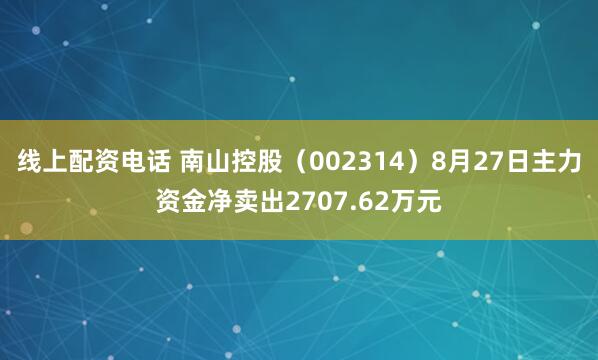 线上配资电话 南山控股（002314）8月27日主力资金净卖出2707.62万元